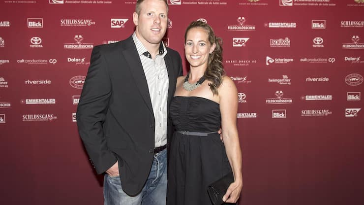 Glattfelden 19 Sept 2014 Schwingen Der Goldene Kranz Matthias Glarner mit Claudia Hediger PU