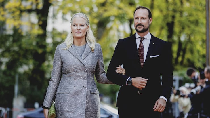 Kronprinz Haakon von Norwegen, und Kronprinzessin Mette-Marit von Norwegen, aufgenommen im Rahmen des Festaktes zu 25 Ja
