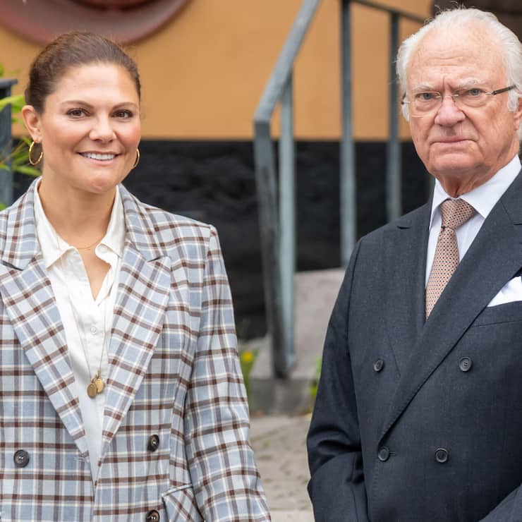 Carl Gustaf, Victoria und Christina bei einem Seminar in Stockholm