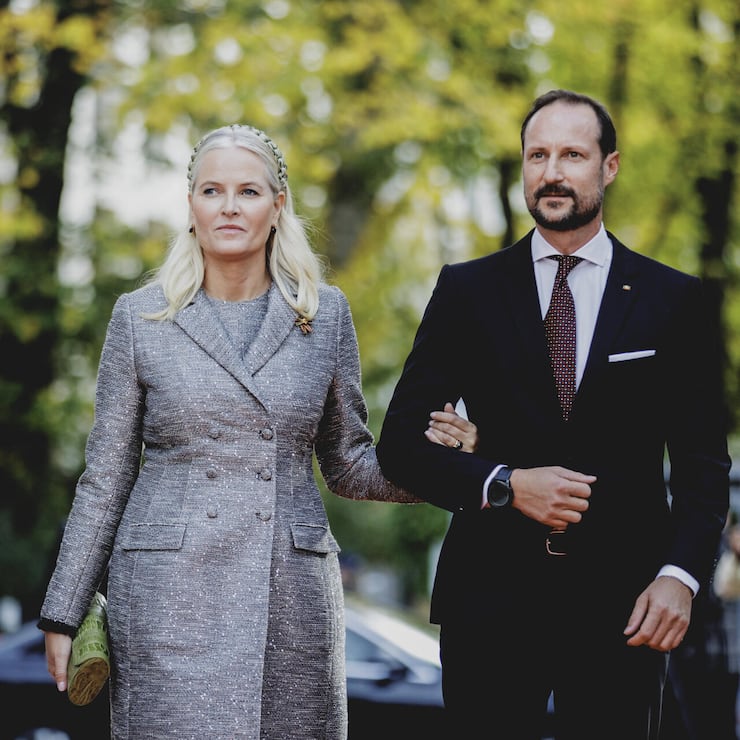 Kronprinz Haakon von Norwegen, und Kronprinzessin Mette-Marit von Norwegen, aufgenommen im Rahmen des Festaktes zu 25 Ja
