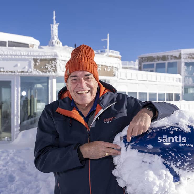 EX METEO-MANN FELIX BLUMER AUF DEM SAENTIS
