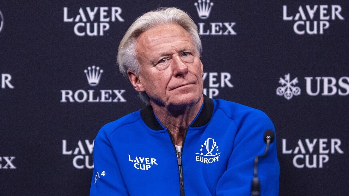 Björn Borg bei einer Presskonferenz im Jahr 2024.
