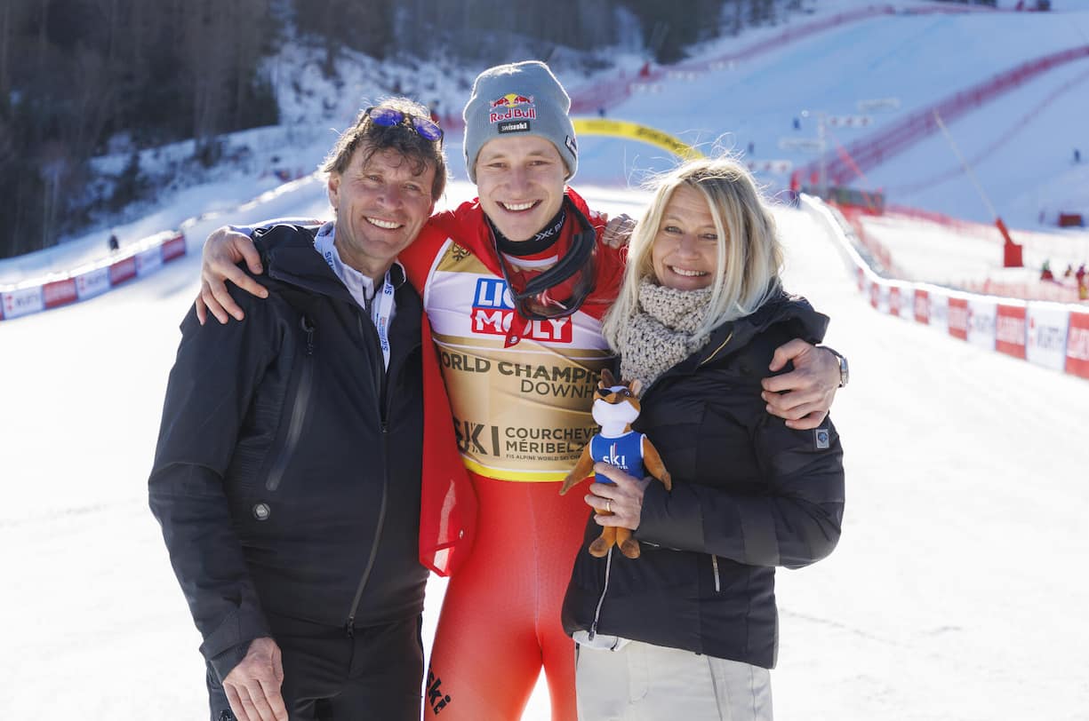Seine grössten Fans: Vater Walter und Mama Priska.
